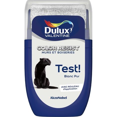 Testeur couleur Blanc Pur 30 mL - Peinture Color Resist - Dulux Valentine