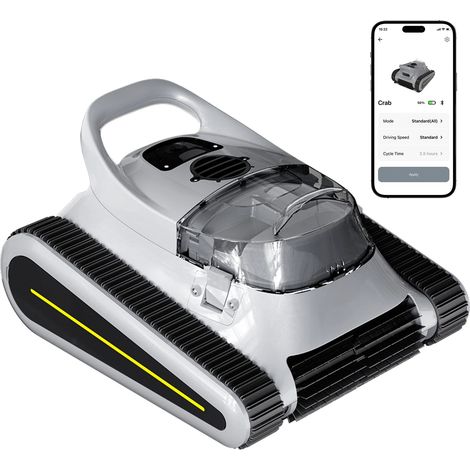 Robot aspirapolvere per piscina Cordless: 180 minuti in esecuzione arrampicata su parete per piscine fuori terra e interrate fino a 2000 piedi quadrati.
