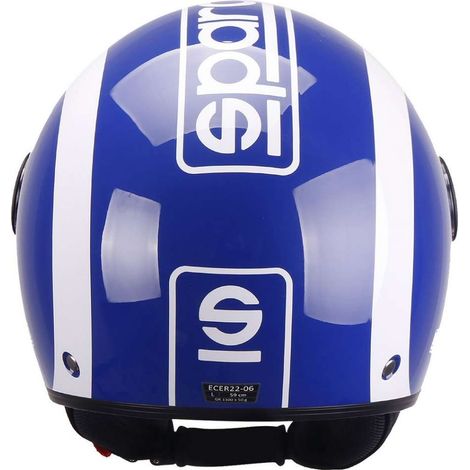 Sparco Casco Demi-Jet per moto blu e bianco con calotta in ABS Taglia XL (1/3)