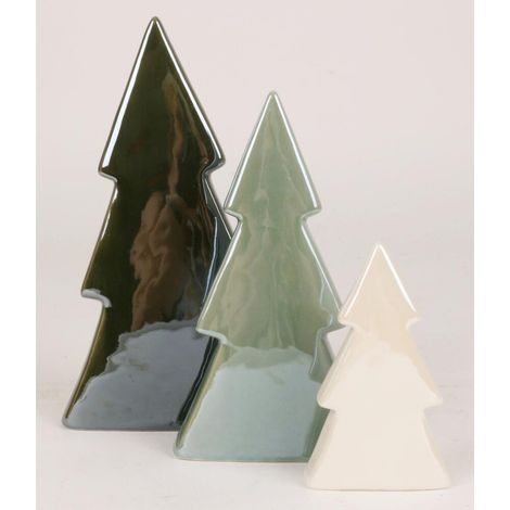6x BURI Weihnachtsbaum Dekoration Perlmutt Christmas Figuren Tisch Advent Winter (1/5)