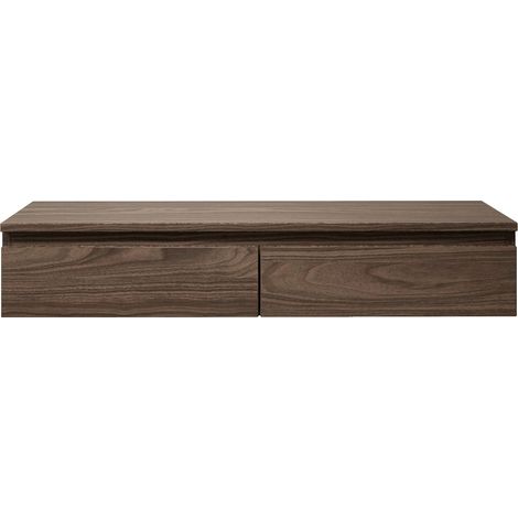 Selsey Bemmi Slim - TV-Hängeboard 2-türig, Holzoptik Walnuss Wisconsin, 100 cm