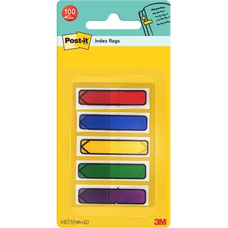 Banderitas separadoras flechas post-it 100 disp col index