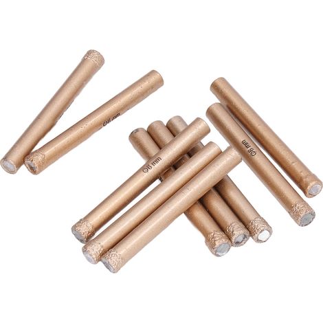 10 runde Diamant-Kernbohrer mit Griff zum Bohren von Keramik, Marmor und Stein, 8-mm-Packung (1/5)