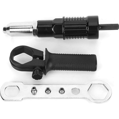Rivet Gun Adapter, Handheld Electric Rivet Gun for Cordless Drill, Rivet Nut Gun Adapter Insert Set, Drill to Hand Tool Conversion (1/5)