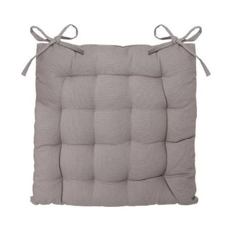 – Galette de chaise 38 x 38 cm – Housse 100% coton – Garnissage 100% coton – Coloris gris pour décoration intérieure