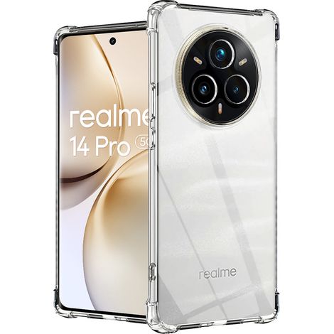 Custodia per Realme 14 Pro 5G, resistente alle cadute, trasparente (1/5)