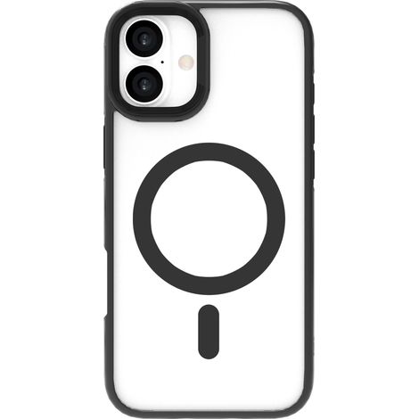 Custodia con supporto magnetico eSTUFF Infinite Helsinki per iPhone 16, nera. Materiale: 65% PC riciclato e 21% TPU riciclato, ES67141100