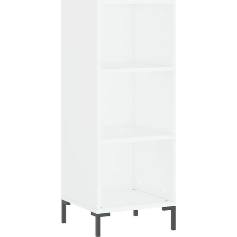 Buffet Meuble de rangement blanc 34,5x32,5x90 cm bois d'ingénierie (1/5)