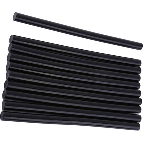 Lot de 10 bâtons de colle thermofusible noirs de 7 mm / 11 mm pour pistolet à colle électrique (11 x 200 mm) (1/5)