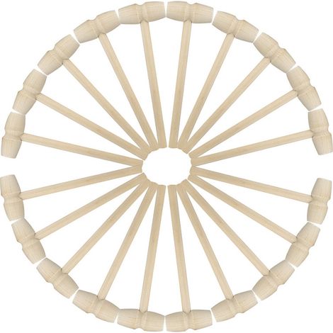 Marteau En Bois - 20 Pièces - Pour Chocolat Et Activités Créatives Enfants - Mini Maillet Jouet Éducatif (1/5)