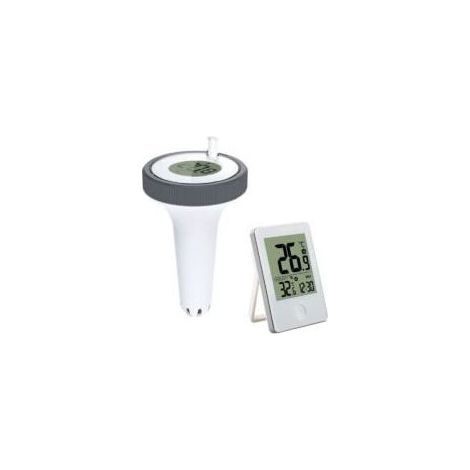 Thermomètre sans fil flottant pour piscine – Mesure précise de la température de l’eau avec récepteur numérique extérieur/intérieur, adapté aux aquariums, spas et étangs à poissons (1/2)