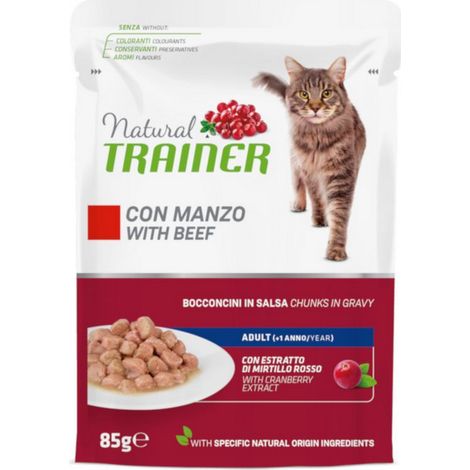 Gatto Busta 85gr Adult Manzo Natural Trainer (1/2)