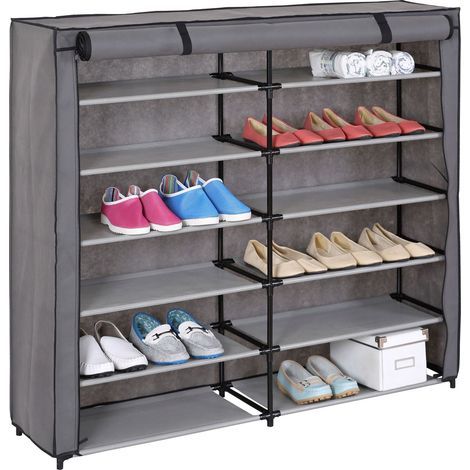 Meuble à chaussures en tissu VIOLA 12 tablettes (1/4)