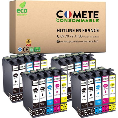 Cartouches d'encre Compatibles avec EPSON 16 16 XL - Lot de 4 (1/5)