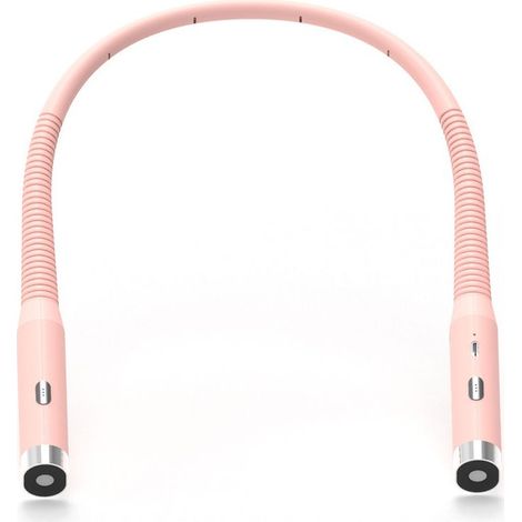 Lampe de lecture rose, lampe de bureau pliante à double tête, lampe de poche, veilleuse rechargeable pour chambre à coucher. (1/5)