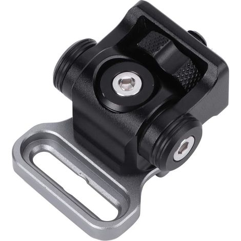 Support de Moniteur de Cage, Support de Moniteur de Cage Réglable en Alliage D'aluminium Rotation Horizontale de 360 Degrés avec Vis 1/4 Pouce pour Caméra Vidéo (1/5)