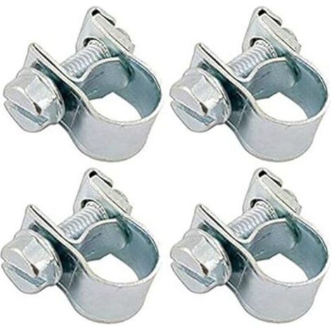 4 fascette stringitubo a vite per tubo carburante per tosaerba, attrezzature da giardino, ciclomotori e motociclette (6-8 mm) - Crezuo