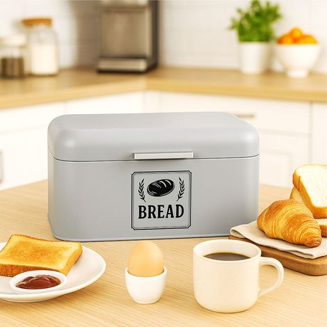 Retro brotkasten aus metall mit deckel - kompakte aufbewahrung