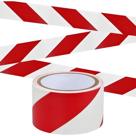 Ruban de signalisation de Danger, 60 mm x 18m Hazard Ruban de Signalisation Ruban de Marquage au Sol PVC Rubalise de Chantier, Ruban de Signalisation de Chantier Balisage Périmètre de Sécurité (1/5)