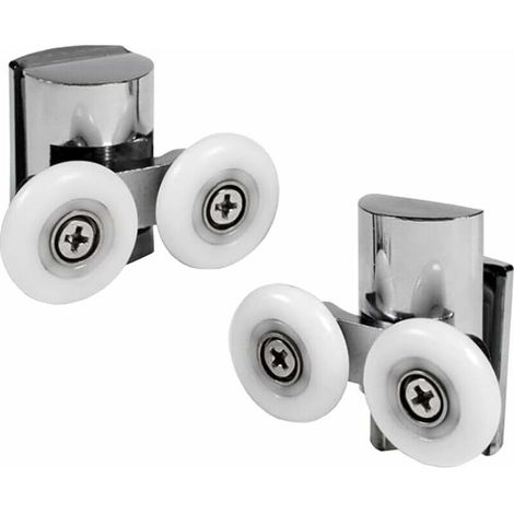 Roulette de Douche Roulettes Haut et Bas pour Porte de Douche Roulettes de Porte de Douche de 23 mm Porte Coulissante de Douche Galets de Roulettes Douche Porte Coulissante 23mm 2 Pièces (1/5)