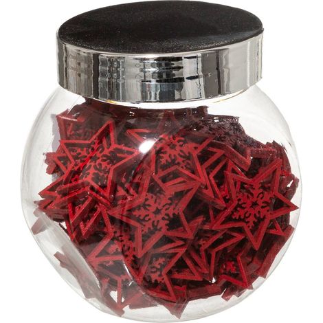 Zubehör Holzstern-Glas x 100 Rot - Feeric lights & christmas