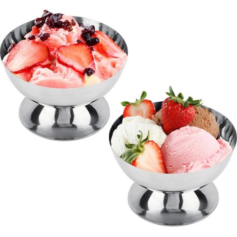 Coupe À Glace - Acier Inoxydable - 200 Ml - Pour Desserts Et Sorbets - Usage Cuisine Et Service - 1 Pièce (1/5)