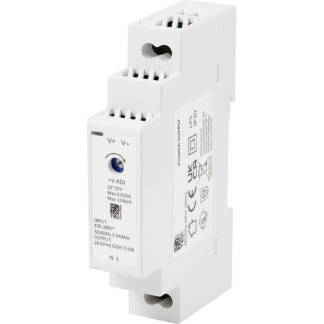 TRU COMPONENTS TC-10580804 Alimentation rail DIN 24 V/DC 0.625 A 15 W Nbr. de sorties:1 x Contenu 1 pc(s) X135792 (1/5)