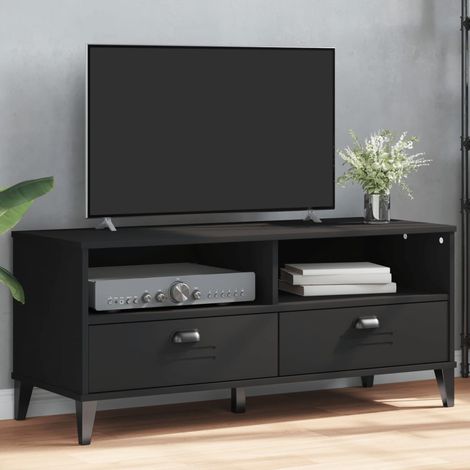 TV Cabinet VIKEN Black Engineered Wood vidaXL (1/5)