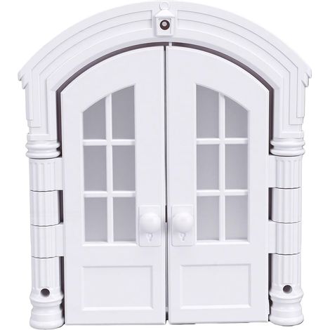 Cat flap for interior doors, made of ABS (White without curtain) (1/5)