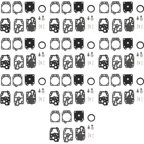 Kit de 10 joints et aiguilles de réparation de carburateur pour débroussailleuse Walbro K20-WYJ, Echo, Husqvarna, Toro, Ryobi, Honda et Homelite. (1/5)