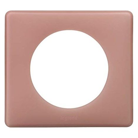 Legrand – Plaque de finition Céliane poudré 1 poste – Finition vieux rose – Pour intérieur – Compatible avec support Batibox et mécanisme Céliane