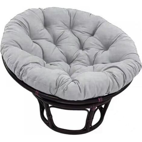 SABIR Coussin de siège rond 40 x 40 cm Épaissi, imperméable, en tissu naturel moelleux Pour intérieur et extérieur Détachable et lavable (1/5)