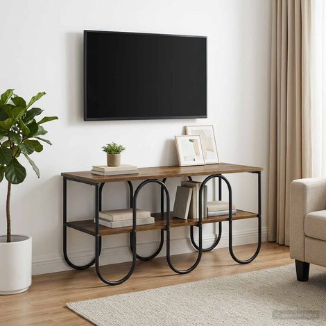 vidaXL Soporte de TV 100 x 40 x 50 cm Roble Ahumado (1/5)