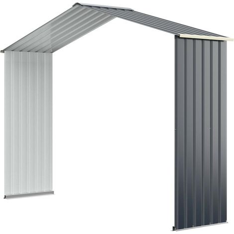 Montage Facile sans Démontage Kit Extension Abri de Jardin en Acier pour Agrandir l'Espace de Stockage Extérieur Outils Gris (1/5)