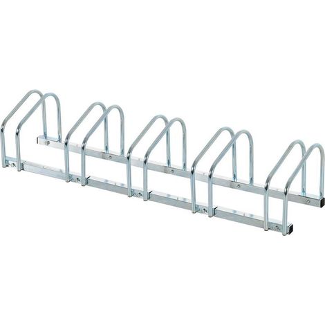 RASTRELLIERA PORTABICICLETTE PARCHEGGIO PER 5 BICICLETTE IN ACCIAIO. 145×33×27 C (1/5)