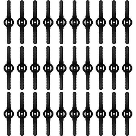 30 Lames de Remplacement en Plastique pour Coupe-Bordures et Tondeuses Sans Fil – Accessoires Universels Noir (1/5)