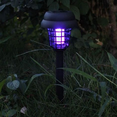 Lampe Anti Moustiques Solaire LED Jardin - Noir - Taille 675 (1/4)