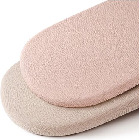 Lenzuolo con angoli, set da 2 pezzi, taglia M (71 x 135 cm), lenzuolo per lettino per bambini antipiega, copriletto completo per lettino, lenzuolo traspirante per lettino, lenzuolo per culla, bianco (1/5)