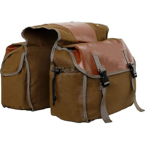 Retro Fahrradtasche Gepäckträger Doppelte Rücksitztasche für Fahrrad