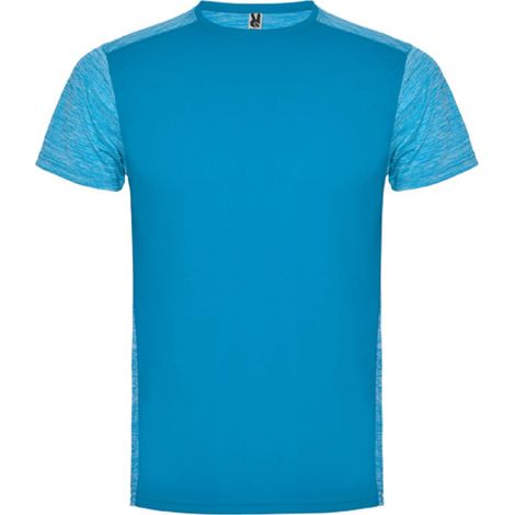 Camiseta deportiva transpirable combinada ZOLDER ROLY 16 Turquesa/Turquesa Vigore
