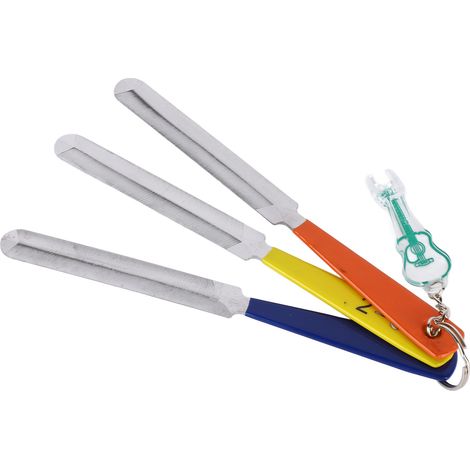 Limes à selle de guitare en acier, précises et faciles à tenir, pour réparation et entretien d'instruments. (1/5)