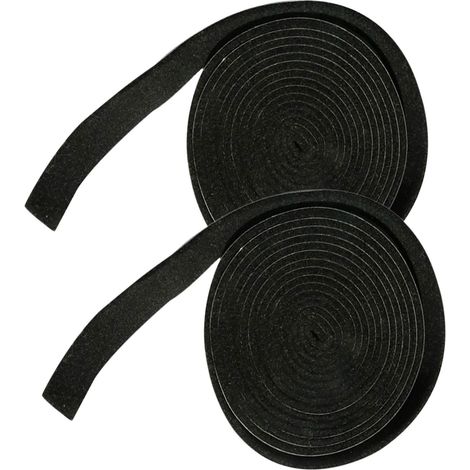 Healeved Lot de 2 bandes feutre noir résistant à la chaleur, fabriquées en fibres polyester,