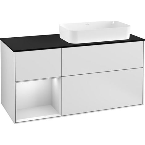 V&B Waschtischunterschrank Finion 120cm, Pl b m, Rg l wh. m Lac, wh. m Lac (1/2)