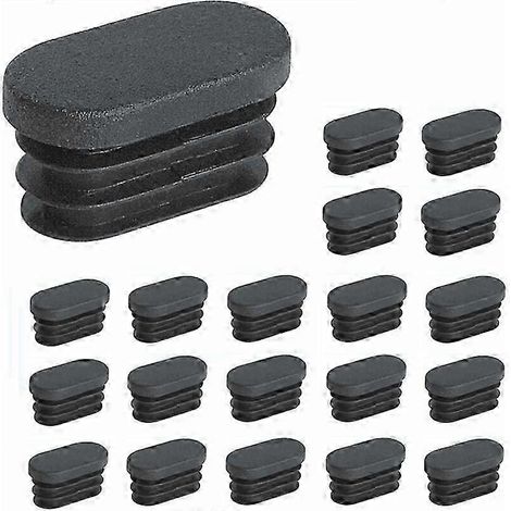 Embouts de tubes en plastique, embouts ovales pour pieds de chaise, 20 pièces (20 x 40 mm). (1/5)