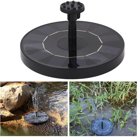 Fontaine solaire SF034 avec pompe à eau de 1,0 W, diamètre 130 mm, 6 buses, hauteur de jet maximale de 30 à 50 cm. Convient pour les jardins, les bassins, les piscines, les aquariums et les espaces ex (1/5)