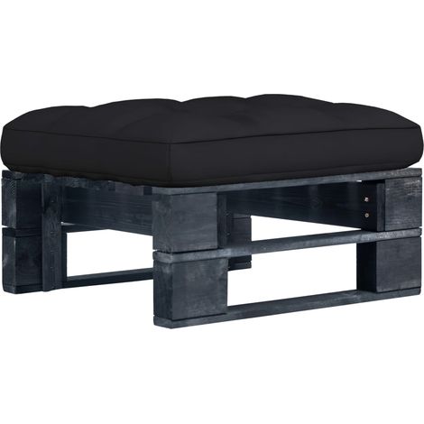 Pouf palette de jardin Canapé Sofa de jardin Bois de pin imprégné de noir 36774 (1/5)