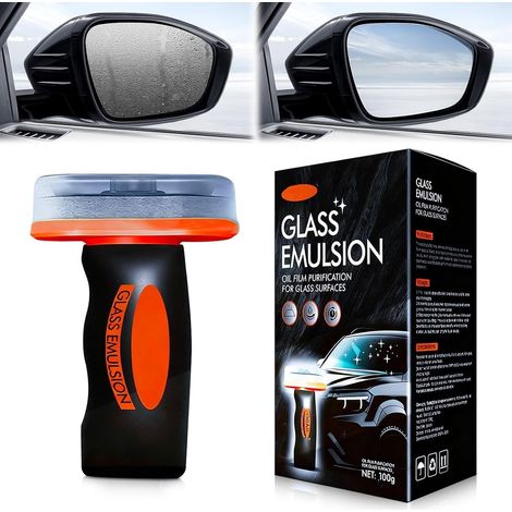 Enlève-rayures de voiture, nettoyant pour vitres de voiture Clear Vision, nettoyant pour pare-brise Clearvision, brosse de nettoyage pour film huileux, enlève-film huileux pour verre (A) (1/5)