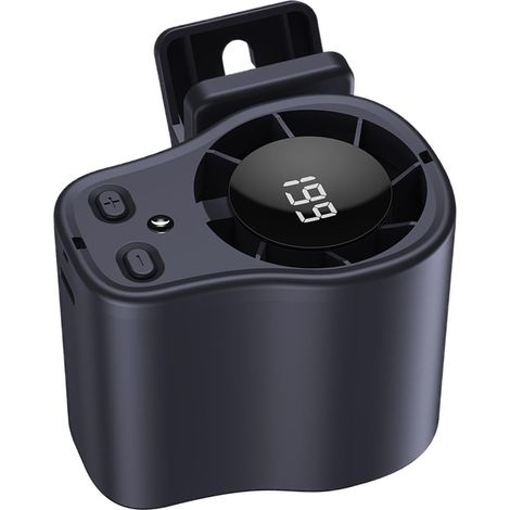 Ventilateur à pince, écran LED portable et flux d'air réglable, ventilateur personnel USB semi-refroidissement pour voiture, camion, camionnette, berline, pickup, SUV, intérieur, bureau, voyage (1/4)