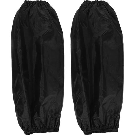 Surmanches de Bras Imperméables Pvc Épais 1 Paire Noires Polyester et Coton, Anti-huile, pour Vaisselle et Coiffure, Usage Ménage et Atelier (1/5)