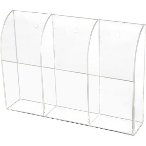 Support mural en acrylique pour télécommandes, boîte de rangement, support mural pour télécommandes de climatisation et de télévision. (1/5)